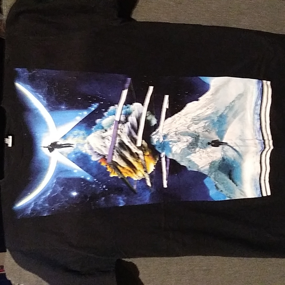 Black, Size small "imaginary foundation" graphic t-shirt.